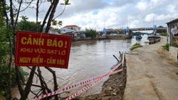 Cà Mau: Xã Khánh Bình ghi nhận 13 điểm sạt lở 