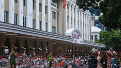 An ninh tại tuyến đường Tràng Tiền được thắt chặt trước sơ duyệt diễu binh